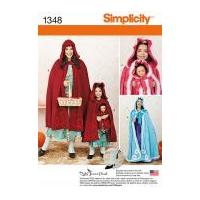 Simplicity Ladies & Girls Sewing Pattern 1348 Red Riding Hood Cape Costumes