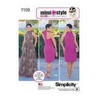 simplicity ladies easy sewing pattern 1159 halter neck dresses belt