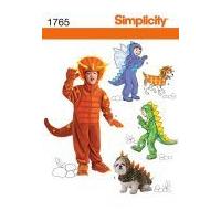 Simplicity Childrens & Pets Sewing Pattern 1765 Dinosaur & Dragon Costumes