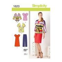 simplicity ladies sewing pattern 1620 tops dress jacket pants