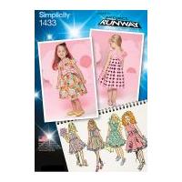 simplicity childrens sewing pattern 1433 summer dresses