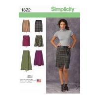 Simplicity Ladies Sewing Pattern 1322 Smart Skirts in 6 Styles