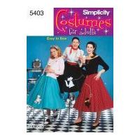 simplicity ladies easy sewing pattern 5403 poodle circle skirts