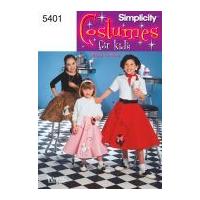 Simplicity Childrens Easy Sewing Pattern 5401 Poodle Circle Skirts