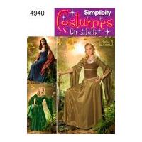 simplicity ladies sewing pattern 4940 medieval fantasy costumes