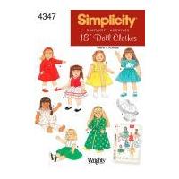 Simplicity Crafts Sewing Pattern 4347 Doll Clothes Complete Wardrobe