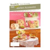 Simplicity Homeware Easy Sewing Pattern 4341 Kitchen Accessories