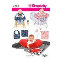 simplicity baby sewing pattern 4225 pillow cover quilt bunny seat cove ...