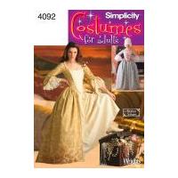 simplicity ladies sewing pattern 4092 18th century dresses costumes