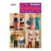Simplicity Childrens Sewing Pattern 3650 Fancy Dress Costumes