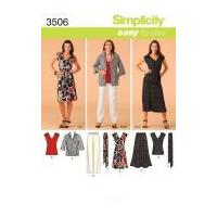 Simplicity Ladies Easy Sewing Pattern 3506 Dress, Top, Skirt, Pants, Jacket & Tie Belt