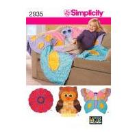 Simplicity Crafts Easy Sewing Pattern 2935 Fun Novelty Rag Quilts