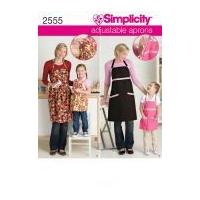 Simplicity Ladies & Girls Easy Sewing Pattern 2555 Adjustable Matching Aprons