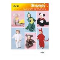 Simplicity Childrens Sewing Pattern 2506 Animal Fancy Dress Costumes