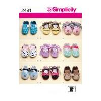 simplicity baby sewing pattern 2491 cute novelty shoes booties