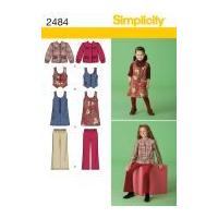 Simplicity Childrens Sewing Pattern 2484 Dress, Waistcoat, Jacket & Cropped Pants