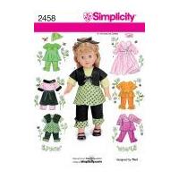 Simplicity Crafts Sewing Pattern 2458 Doll Clothes Outfits
