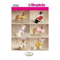 Simplicity Pets Sewing Pattern 2393 Fancy Coats for Small Dogs