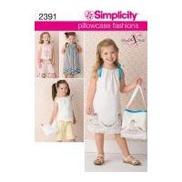 simplicity childrens easy sewing pattern 2391 pillowcase dress tops pa ...