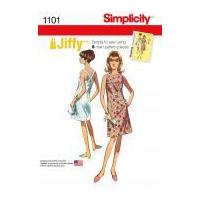 simplicity ladies easy sewing pattern 1101 summer shift dresses