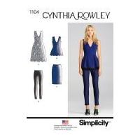 Simplicity Ladies Sewing Pattern 1104 Dress, Top Skirt & Leggings