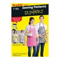 simplicity ladies mens easy sewing pattern 1140 aprons with pockets in ...