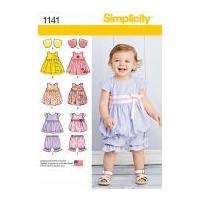 Simplicity Toddlers Sewing Pattern 1141 Dresses, Top, Pantaloons & Bolero