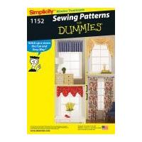 Simplicity Homeware Easy Sewing Pattern 1152 Curtains & Window Treatments
