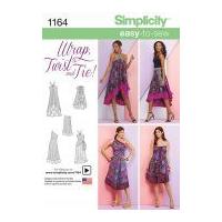 simplicity ladies easy sewing pattern 1164 wrap twist tie versatile dr ...