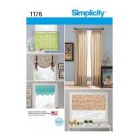 Simplicity Homeware Sewing Pattern 1176 Curtains, Blinds & Window Treatments