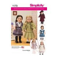 Simplicity Doll Clothes Sewing Pattern 1179 Period Costume Designs