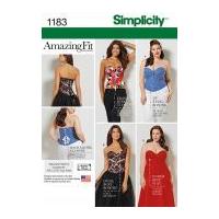 simplicity ladies sewing pattern 1183 boned corsets basques