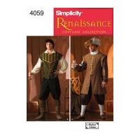 Simplicity Men's Sewing Pattern 4059 Historical Renaissance Costumes