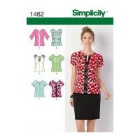 Simplicity Ladies Sewing Pattern 1462 Tops in 6 Variations