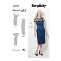 simplicity ladies sewing pattern 8163 fitted special occasion dresses