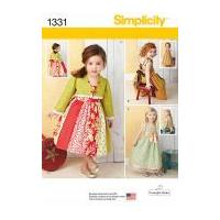 Simplicity Girls Sewing Pattern 1331 Jacket & Dresses