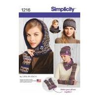 Simplicity Ladies Easy Sewing Pattern 1216 Winter Warmer Accessories