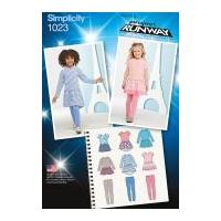 simplicity girls sewing pattern 1023 dresses leggings