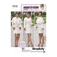 simplicity ladies sewing pattern 1016 coats with cape