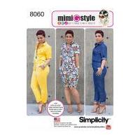 Simplicity Ladies Sewing Pattern 8060 Long & Short Jumpsuits