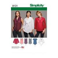 Simplicity Ladies Sewing Pattern 8131 Bow Blouses with Sleeve Variations