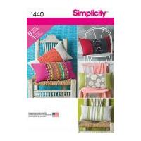 Simplicity Homeware Easy Sewing Pattern 1440 Pillow & Cushion Covers & Wraps