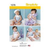 simplicity baby easy sewing pattern 1378 clothes toys doll clothes