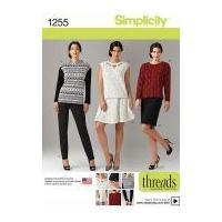 simplicity ladies sewing pattern 1255 tops skirts trouser pants