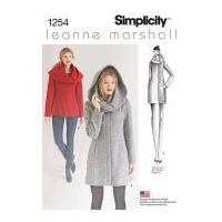 simplicity ladies sewing pattern 1254 coats with fashion hood