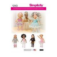 Simplicity Easy Sewing Pattern 1243 Doll Clothes Dancewear
