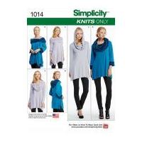 Simplicity Ladies Easy Sewing Pattern 1014 Versatile Jersey Knit Tops
