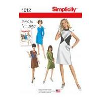 Simplicity Ladies Sewing Pattern 1012 1960's Vintage Style Dresses