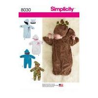Simplicity Baby Sewing Pattern 8030 Snuggle Bunting Bags & Hat