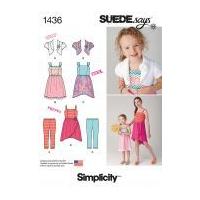 Simplicity Childrens Sewing Pattern 1436 Dresses, Bolero & Leggings